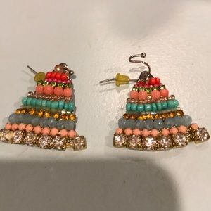 Triangle bead earrings